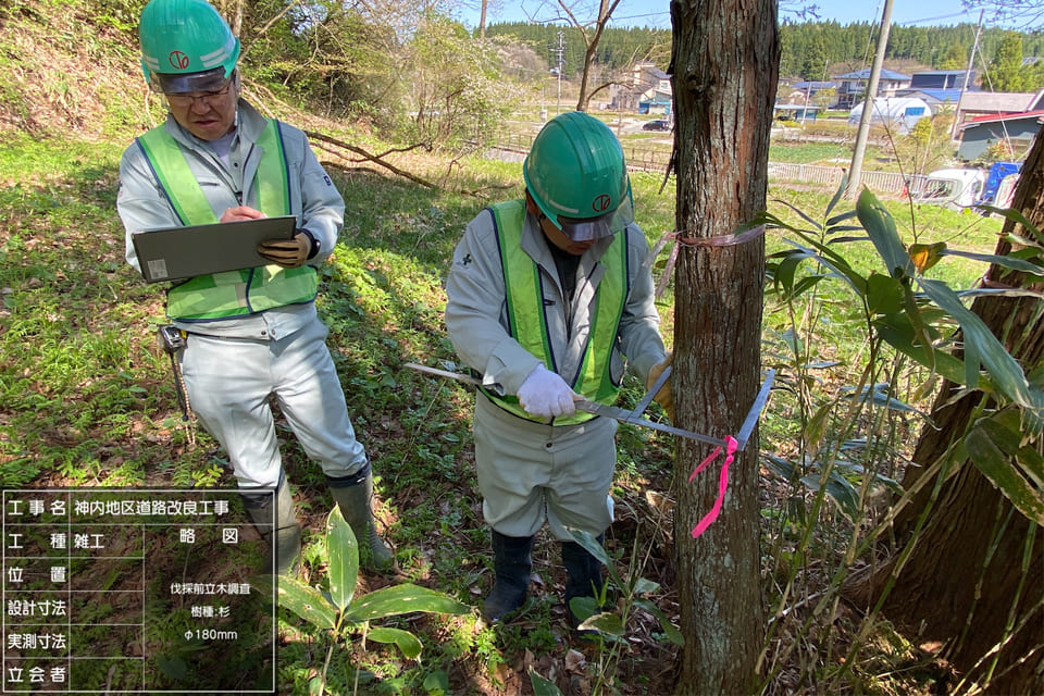 神内地区道路改良工事